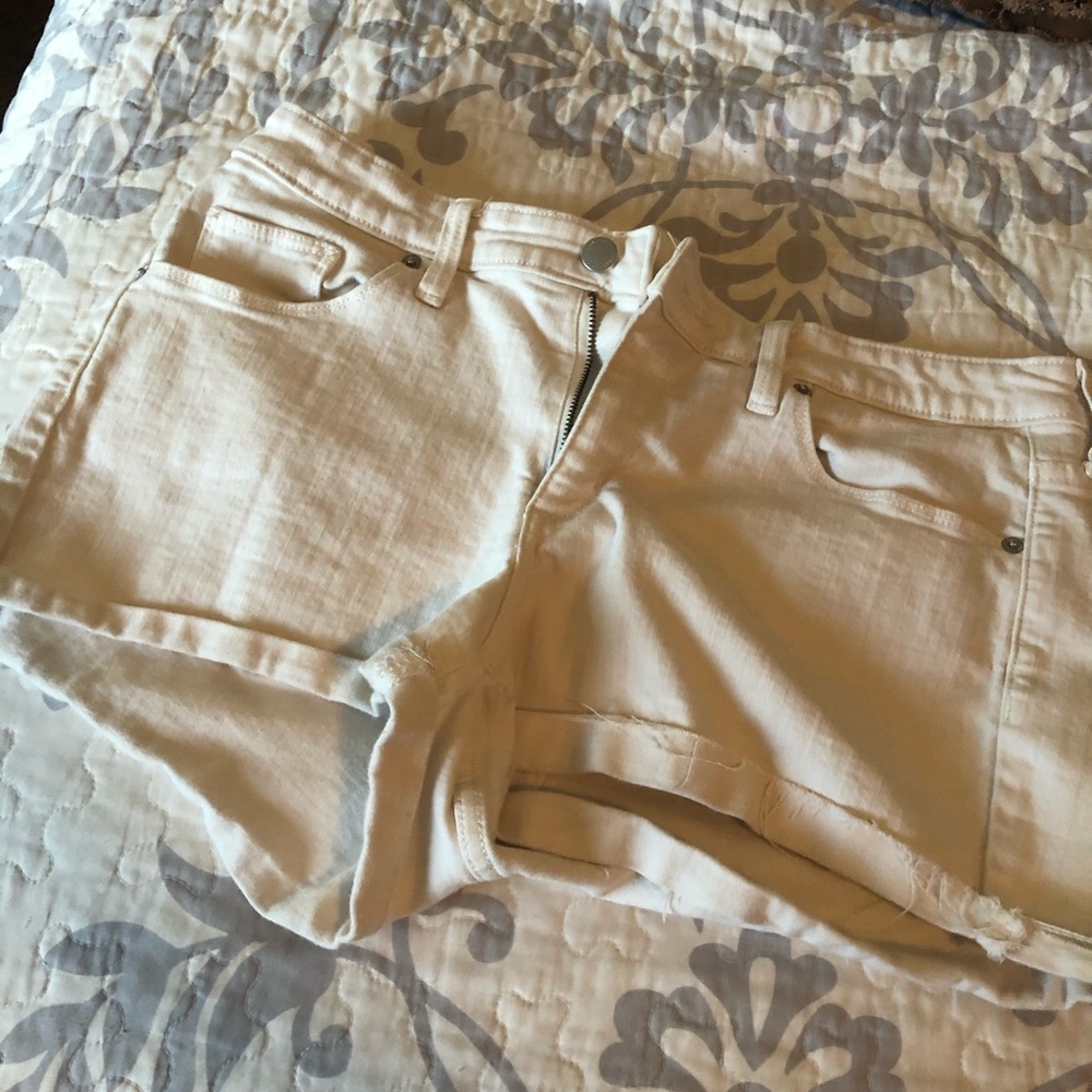 White Jean Shorts